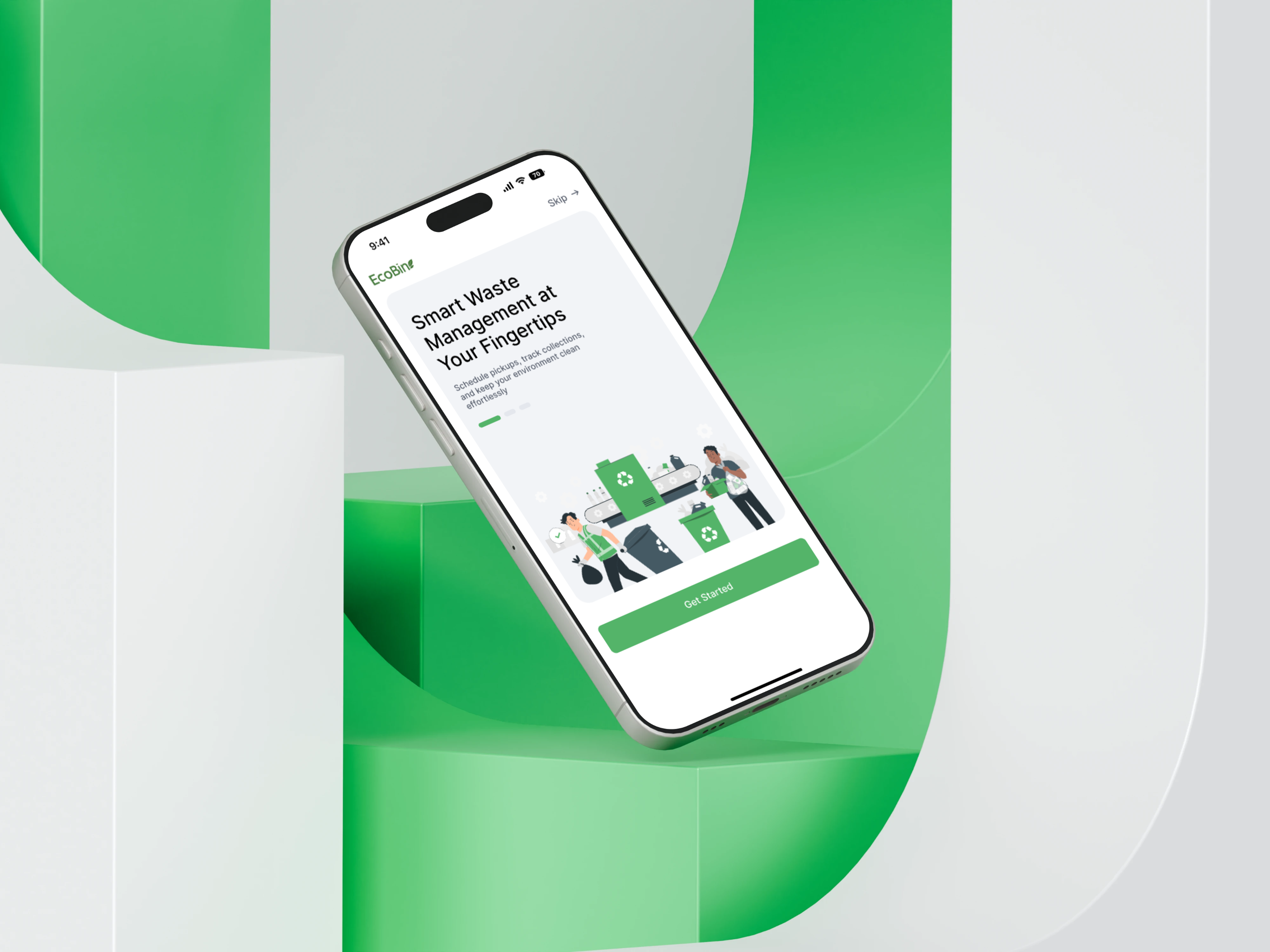 Smart Waste Management App - Clean interface for waste management system